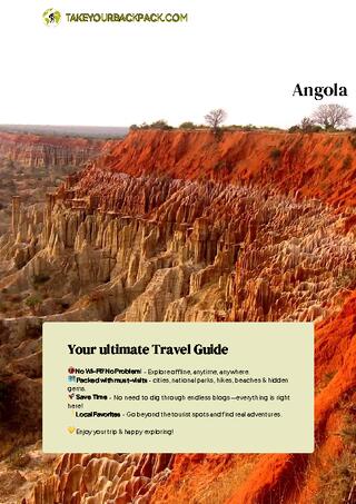 example page 0 from our offline Travel Guide for Angola