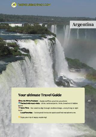 example page 0 from our offline Travel Guide for Argentina
