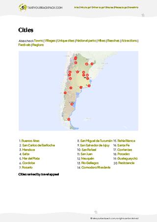 example page 4 from our offline Travel Guide for Argentina