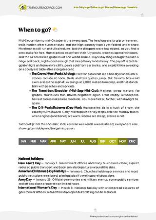 example page 1 from our offline Travel Guide for Armenia