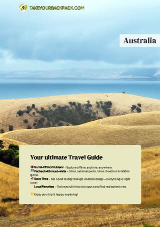example page 0 from our offline Travel Guide for Australia