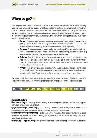 example page 1 from our offline Travel Guide for Austria