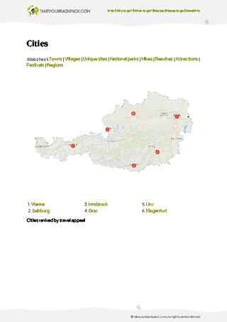 example page 4 from our offline Travel Guide for Austria