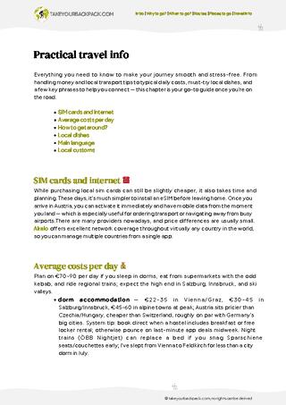 example page 5 from our offline Travel Guide for Austria