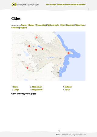 example page 4 from our offline Travel Guide for Azerbaijan