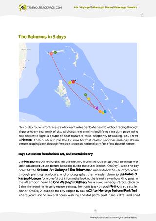 example page 2 from our offline Travel Guide for Bahamas