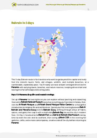 example page 2 from our offline Travel Guide for Bahrain