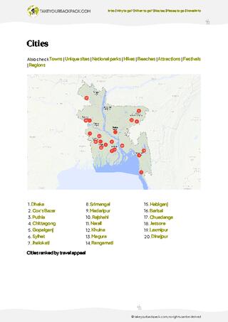 example page 4 from our offline Travel Guide for Bangladesh
