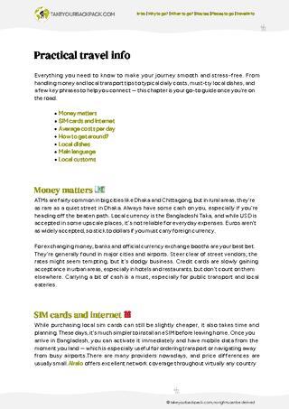 example page 5 from our offline Travel Guide for Bangladesh