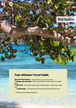 example page 0 from our offline Travel Guide for Barbados