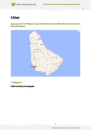 example page 4 from our offline Travel Guide for Barbados