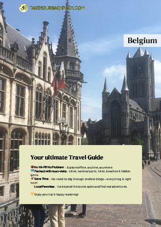 example page 0 from our offline Travel Guide for Belgium