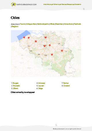 example page 4 from our offline Travel Guide for Belgium