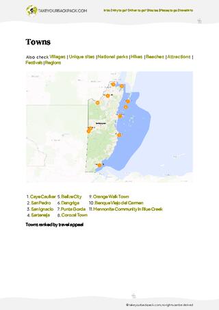 example page 4 from our offline Travel Guide for Belize