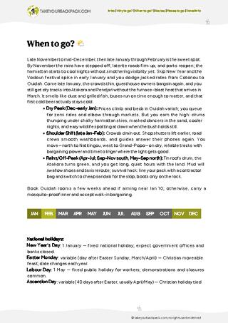 example page 1 from our offline Travel Guide for Benin