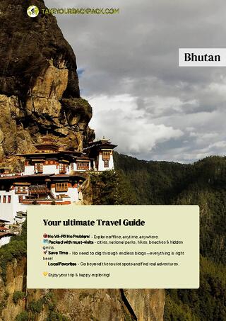 example page 0 from our offline Travel Guide for Bhutan