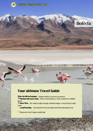 example page 0 from our offline Travel Guide for Bolivia
