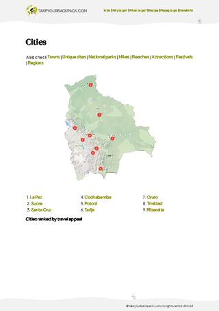 example page 4 from our offline Travel Guide for Bolivia