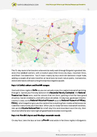 example page 2 from our offline Travel Guide for Bulgaria