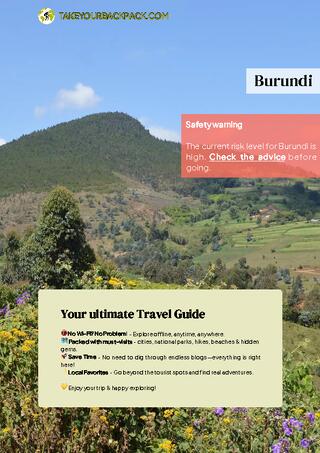 example page 0 from our offline Travel Guide for Burundi
