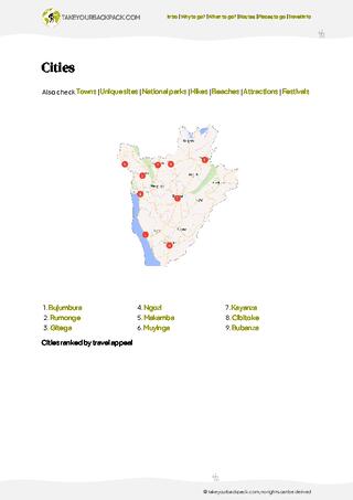 example page 4 from our offline Travel Guide for Burundi