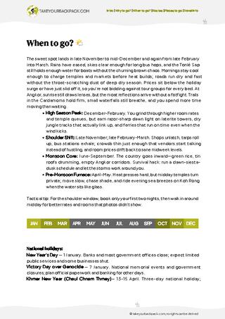 example page 1 from our offline Travel Guide for Cambodia