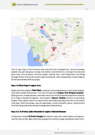 example page 2 from our offline Travel Guide for Cambodia