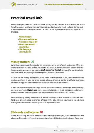 example page 5 from our offline Travel Guide for Cambodia