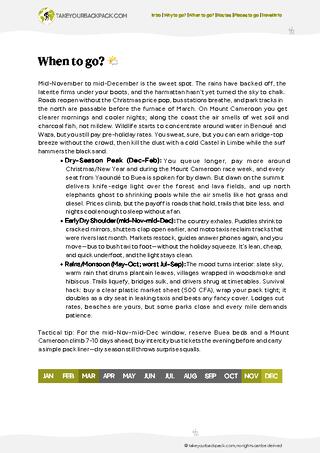 example page 1 from our offline Travel Guide for Cameroon
