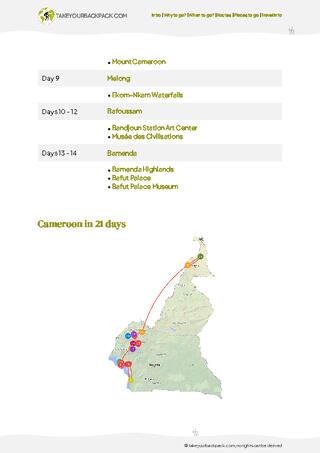 example page 2 from our offline Travel Guide for Cameroon