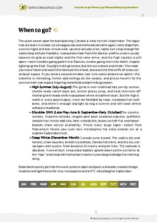 example page 1 from our offline Travel Guide for Canada