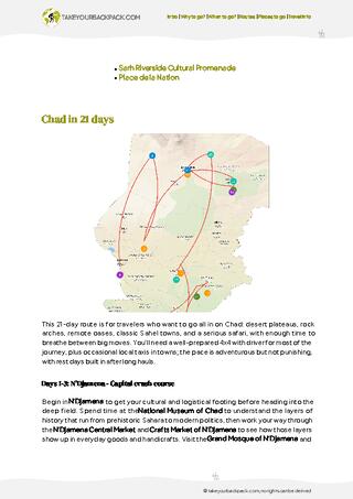example page 2 from our offline Travel Guide for Chad
