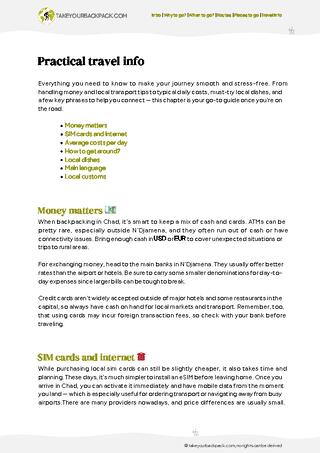 example page 5 from our offline Travel Guide for Chad