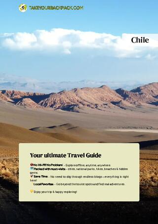 example page 0 from our offline Travel Guide for Chile