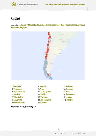 example page 4 from our offline Travel Guide for Chile
