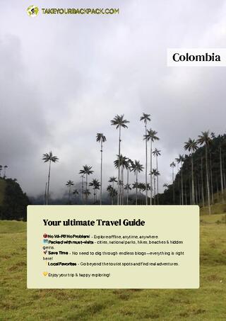 example page 0 from our offline Travel Guide for Colombia