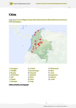 example page 4 from our offline Travel Guide for Colombia