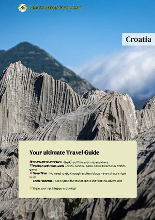 example page 0 from our offline Travel Guide for Croatia