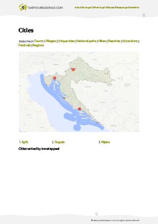 example page 4 from our offline Travel Guide for Croatia