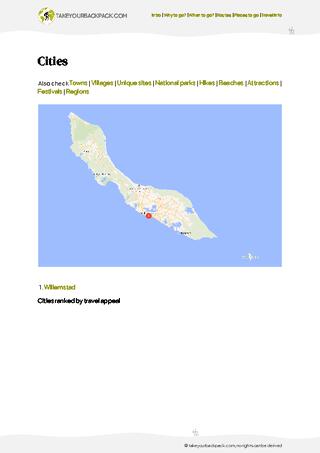 example page 4 from our offline Travel Guide for Curaçao