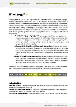 example page 1 from our offline Travel Guide for Denmark