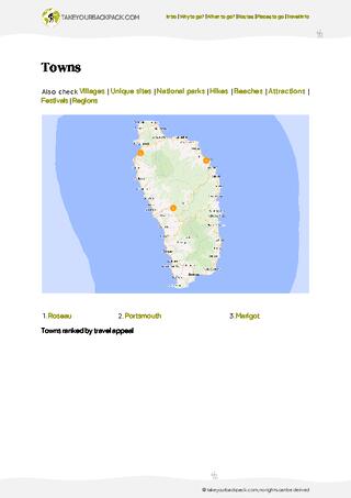 example page 4 from our offline Travel Guide for Dominica