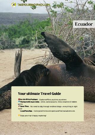 example page 0 from our offline Travel Guide for Ecuador