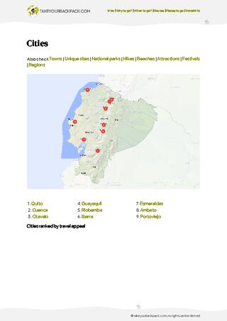example page 4 from our offline Travel Guide for Ecuador