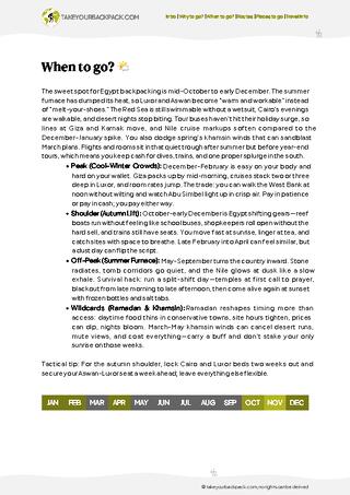 example page 1 from our offline Travel Guide for Egypt