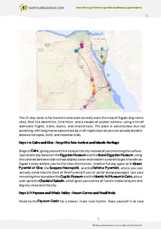 example page 2 from our offline Travel Guide for Egypt
