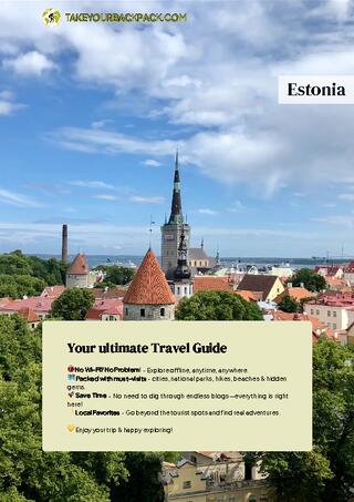 example page 0 from our offline Travel Guide for Estonia