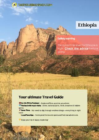 example page 0 from our offline Travel Guide for Ethiopia