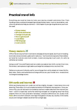 example page 5 from our offline Travel Guide for Fiji