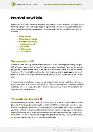 example page 5 from our offline Travel Guide for Finland